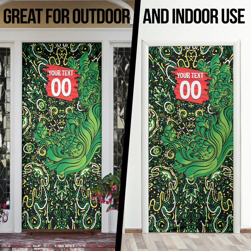 Personalized Melbourne Stars Cricket Door Cover Hippie Psychedelic Pattern Vibrant Mandala Art Style