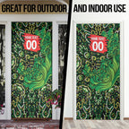 Personalized Melbourne Stars Cricket Door Cover Hippie Psychedelic Pattern Vibrant Mandala Art Style