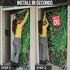 Personalized Melbourne Stars Cricket Door Cover Hippie Psychedelic Pattern Vibrant Mandala Art Style
