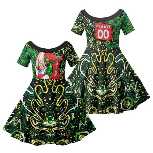 Personalized Melbourne Stars Cricket Family Matching Mermaid Dress and Hawaiian Shirt Hippie Psychedelic Pattern Vibrant Mandala Art Style