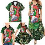Personalized Melbourne Stars Cricket Family Matching Summer Maxi Dress and Hawaiian Shirt Hippie Psychedelic Pattern Vibrant Mandala Art Style