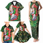Personalized Melbourne Stars Cricket Family Matching Tank Maxi Dress and Hawaiian Shirt Hippie Psychedelic Pattern Vibrant Mandala Art Style