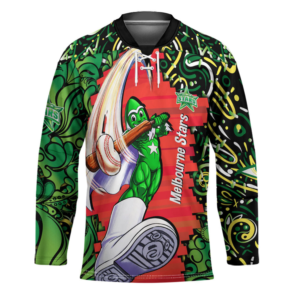 Personalized Melbourne Stars Cricket Hockey Jersey Hippie Psychedelic Pattern Vibrant Mandala Art Style