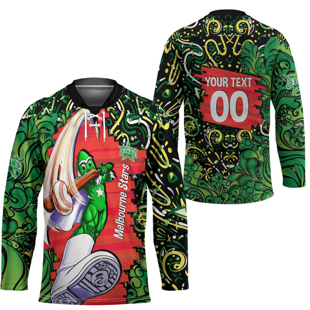 Personalized Melbourne Stars Cricket Hockey Jersey Hippie Psychedelic Pattern Vibrant Mandala Art Style