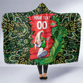 Personalized Melbourne Stars Cricket Hooded Blanket Hippie Psychedelic Pattern Vibrant Mandala Art Style
