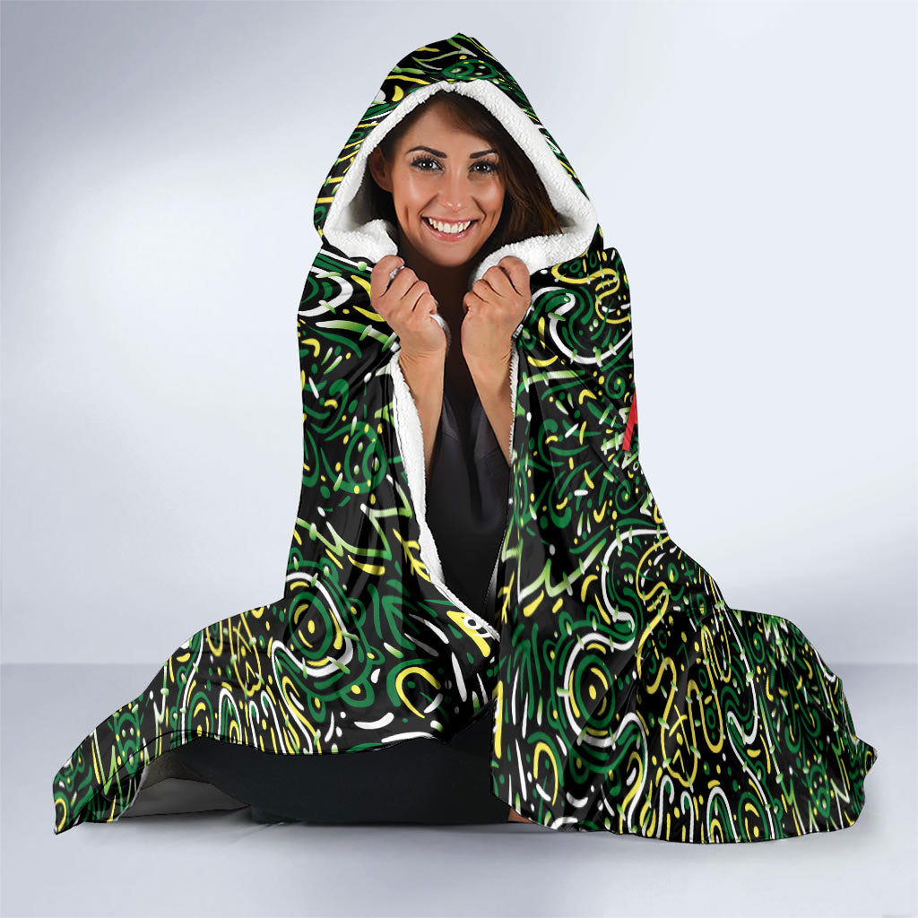 Personalized Melbourne Stars Cricket Hooded Blanket Hippie Psychedelic Pattern Vibrant Mandala Art Style