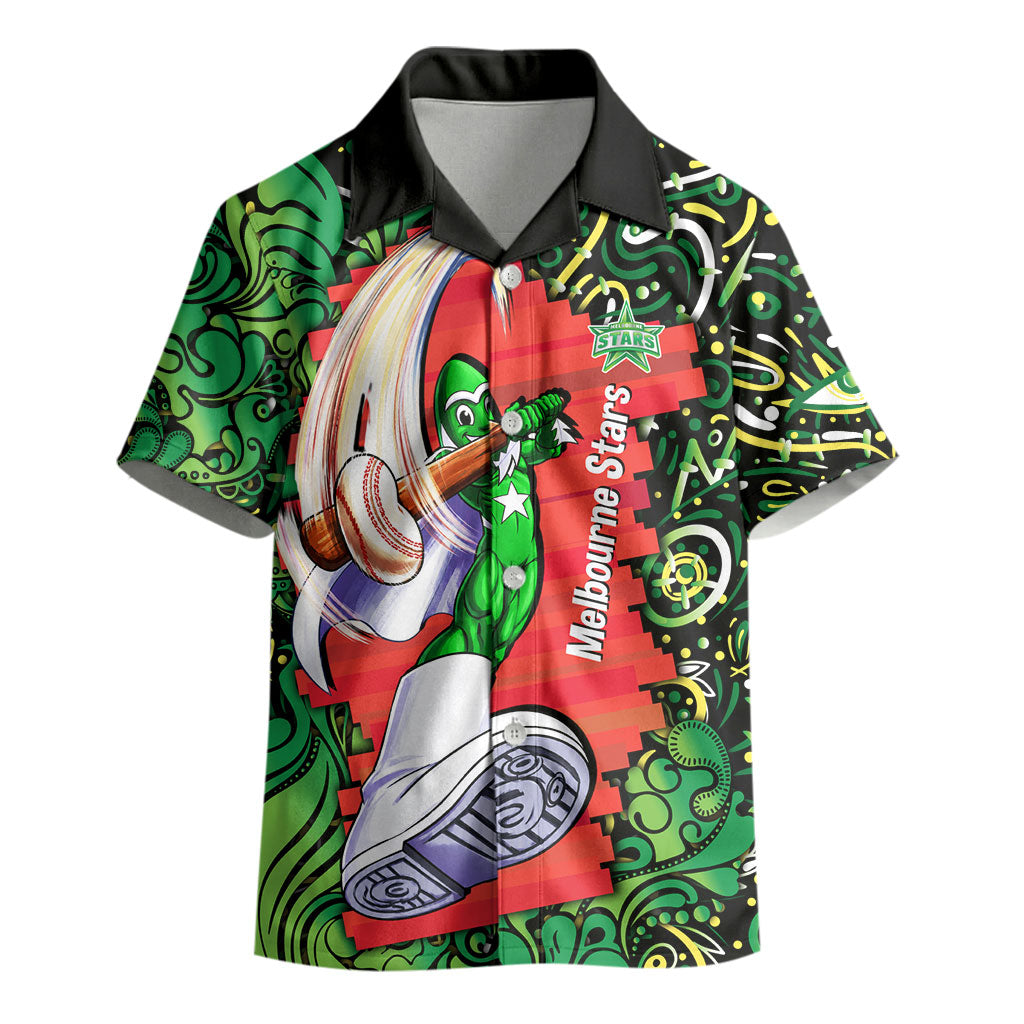 Personalized Melbourne Stars Cricket Kid Hawaiian Shirt Hippie Psychedelic Pattern Vibrant Mandala Art Style