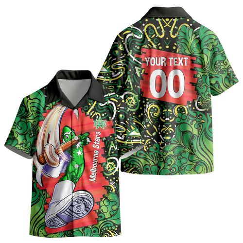 Personalized Melbourne Stars Cricket Kid Hawaiian Shirt Hippie Psychedelic Pattern Vibrant Mandala Art Style