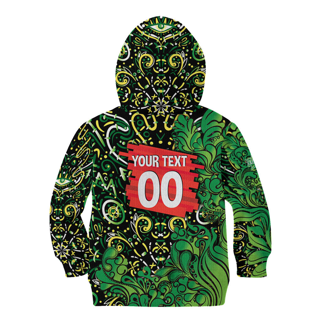 Personalized Melbourne Stars Cricket Kid Hoodie Hippie Psychedelic Pattern Vibrant Mandala Art Style