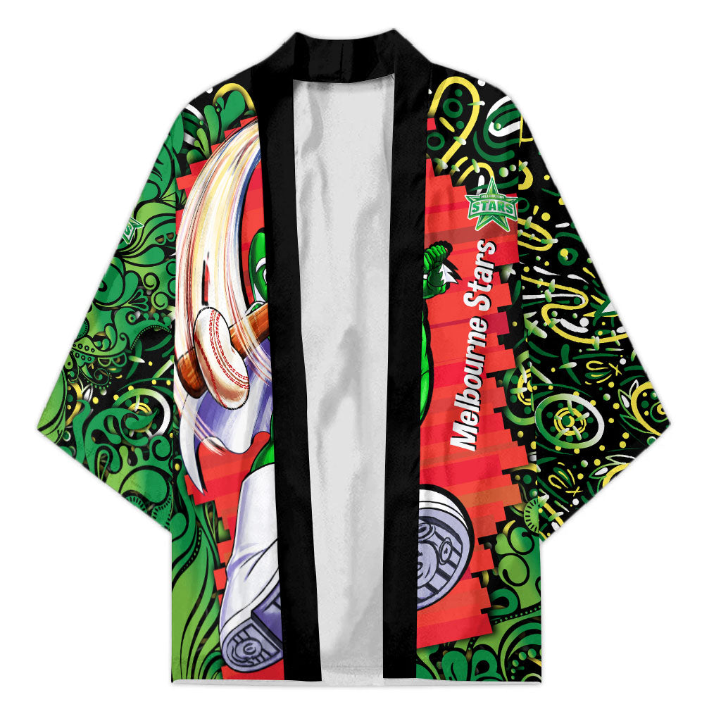 Personalized Melbourne Stars Cricket Kimono Hippie Psychedelic Pattern Vibrant Mandala Art Style