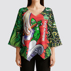 Personalized Melbourne Stars Cricket Kimono Sleeve Blouse Hippie Psychedelic Pattern Vibrant Mandala Art Style