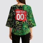 Personalized Melbourne Stars Cricket Kimono Sleeve Blouse Hippie Psychedelic Pattern Vibrant Mandala Art Style