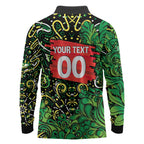 Personalized Melbourne Stars Cricket Long Sleeve Polo Shirt Hippie Psychedelic Pattern Vibrant Mandala Art Style