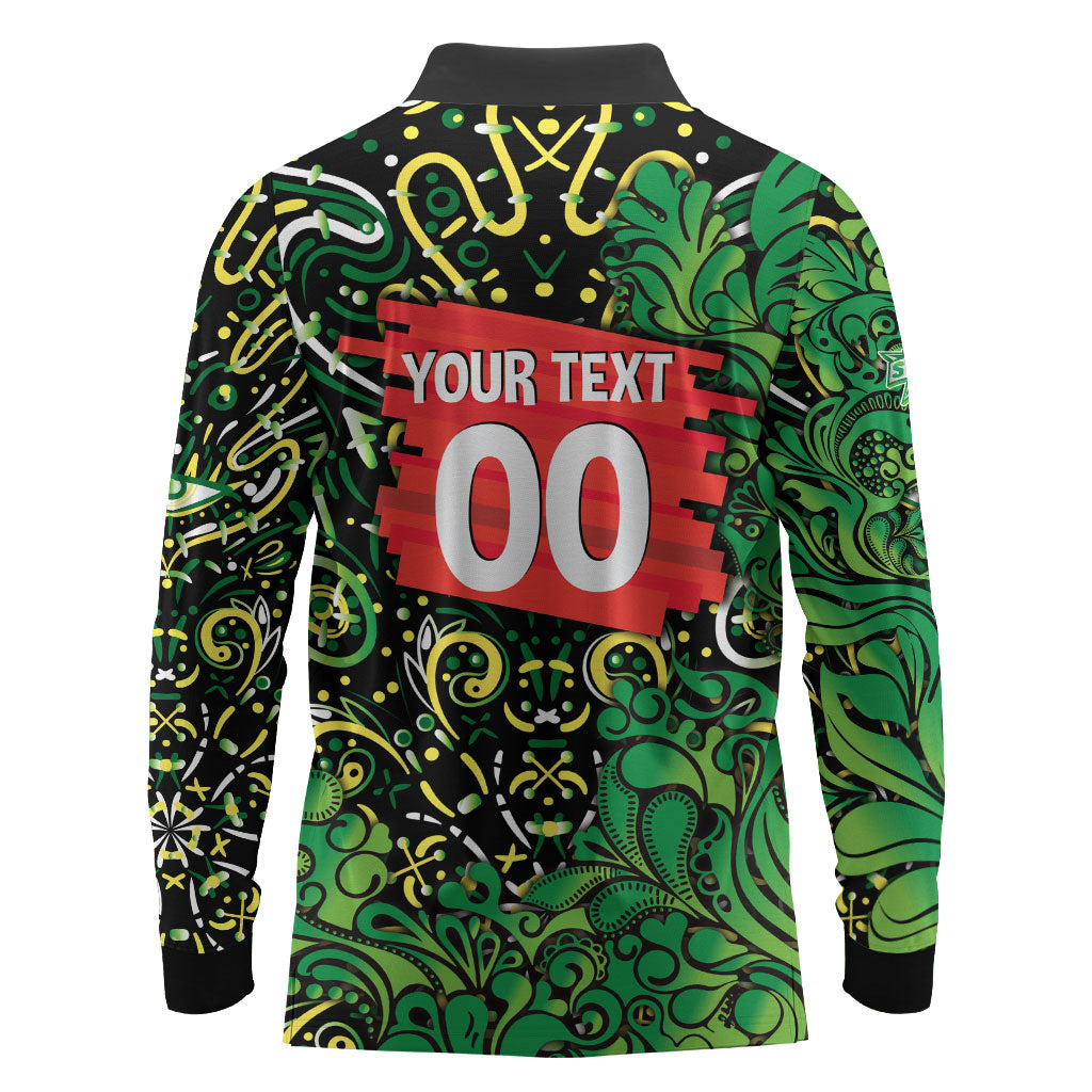 Personalized Melbourne Stars Cricket Long Sleeve Polo Shirt Hippie Psychedelic Pattern Vibrant Mandala Art Style