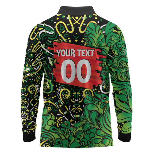 Personalized Melbourne Stars Cricket Long Sleeve Polo Shirt Hippie Psychedelic Pattern Vibrant Mandala Art Style