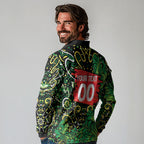 Personalized Melbourne Stars Cricket Long Sleeve Polo Shirt Hippie Psychedelic Pattern Vibrant Mandala Art Style