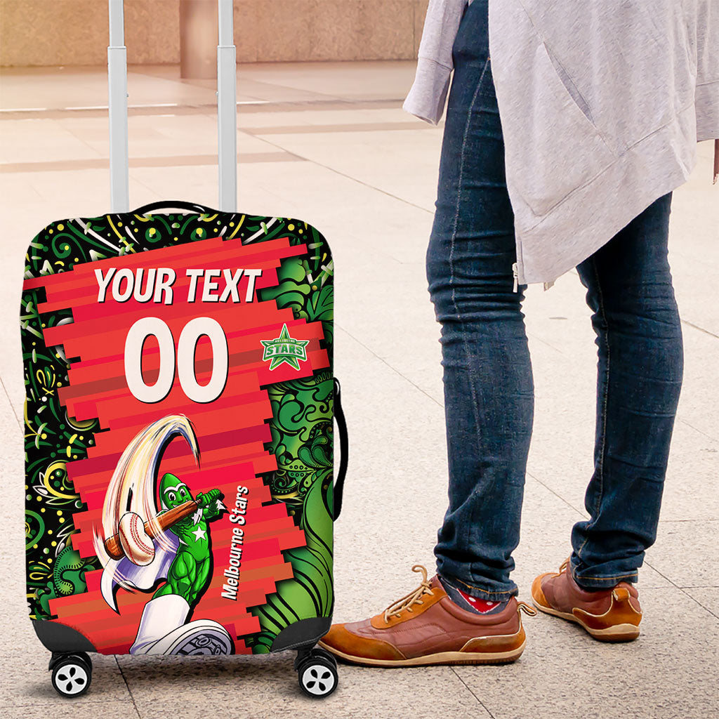 Personalized Melbourne Stars Cricket Luggage Cover Hippie Psychedelic Pattern Vibrant Mandala Art Style