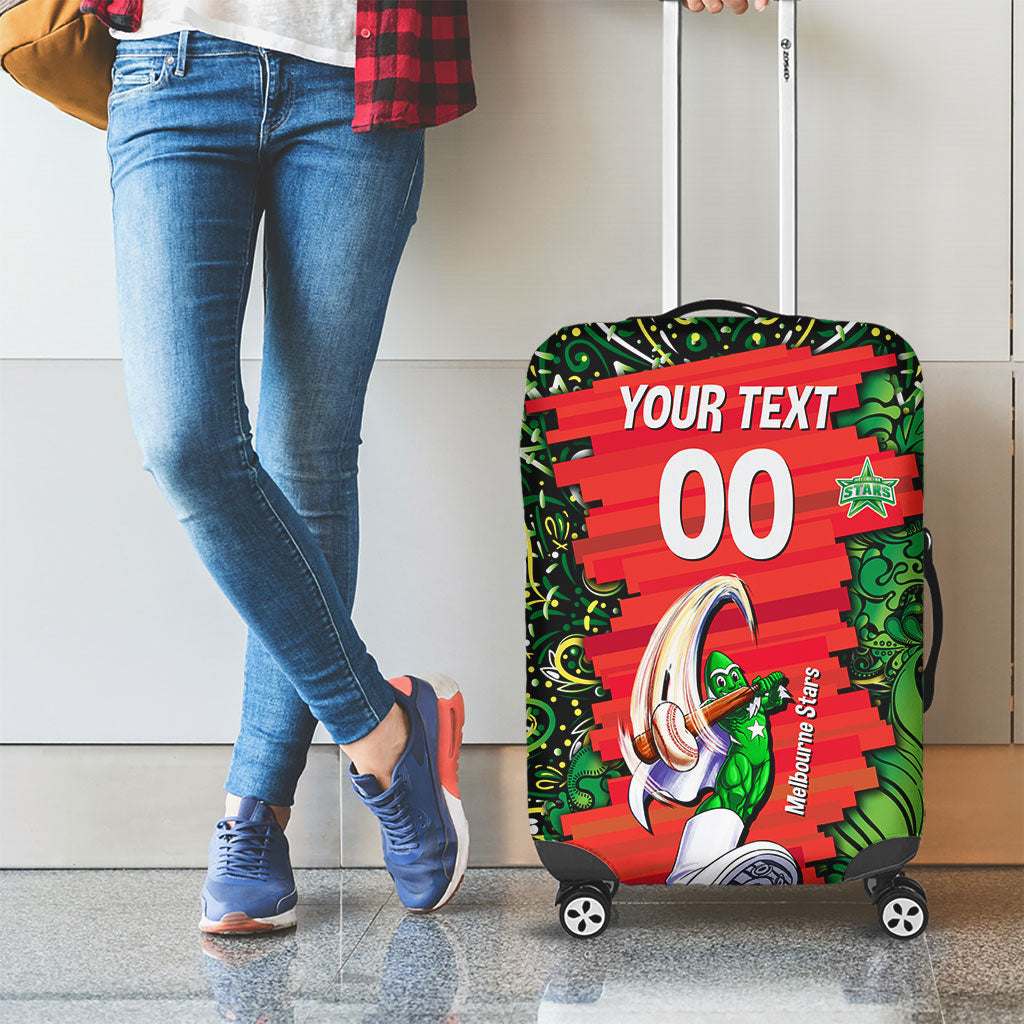 Personalized Melbourne Stars Cricket Luggage Cover Hippie Psychedelic Pattern Vibrant Mandala Art Style