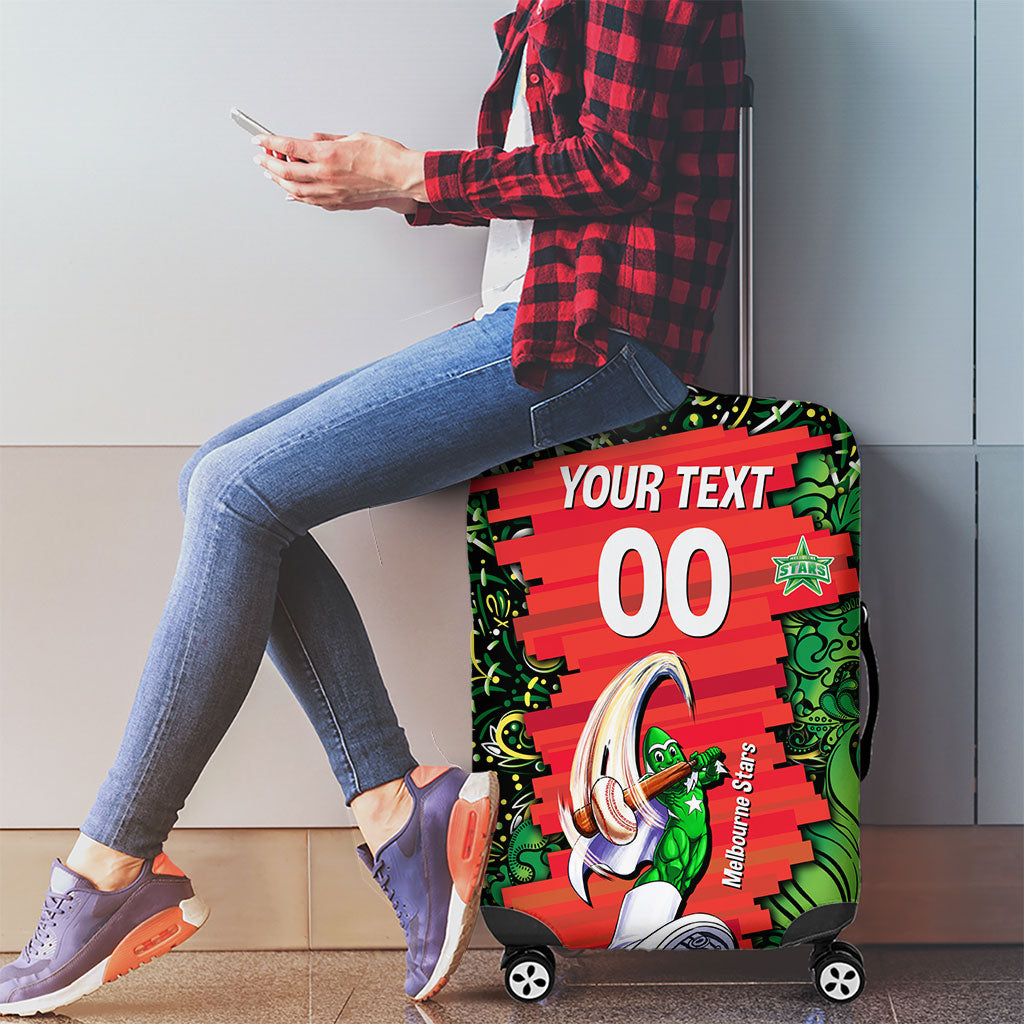 Personalized Melbourne Stars Cricket Luggage Cover Hippie Psychedelic Pattern Vibrant Mandala Art Style