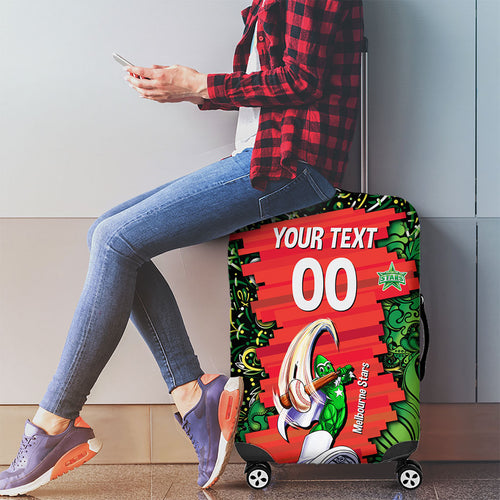 Personalized Melbourne Stars Cricket Luggage Cover Hippie Psychedelic Pattern Vibrant Mandala Art Style