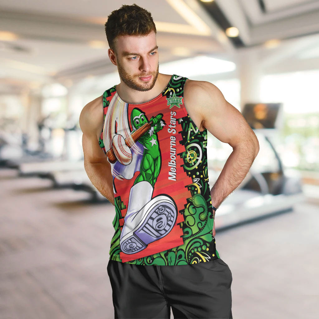 Personalized Melbourne Stars Cricket Men Tank Top Hippie Psychedelic Pattern Vibrant Mandala Art Style