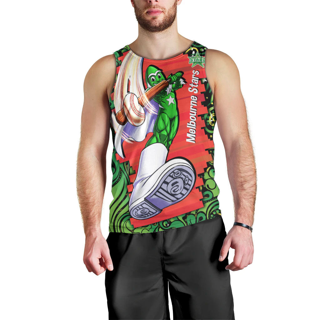 Personalized Melbourne Stars Cricket Men Tank Top Hippie Psychedelic Pattern Vibrant Mandala Art Style
