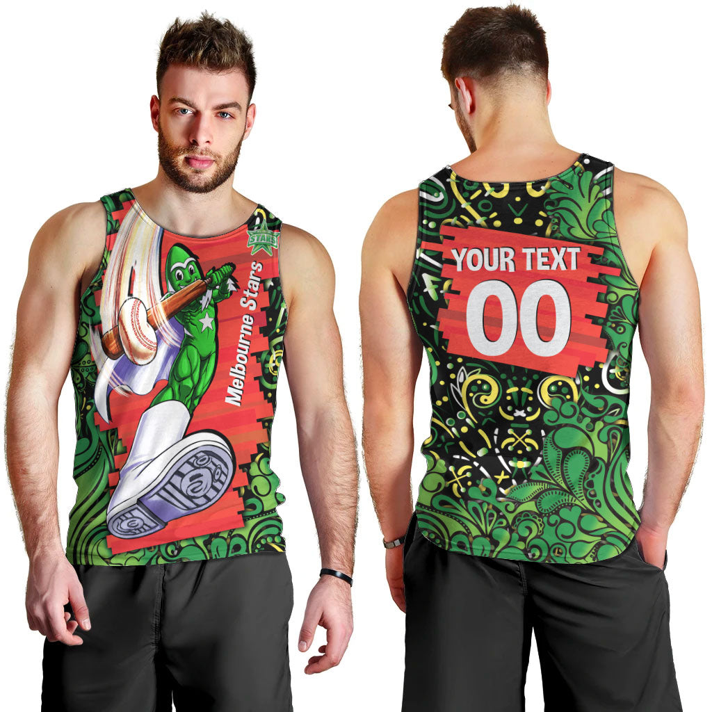 Personalized Melbourne Stars Cricket Men Tank Top Hippie Psychedelic Pattern Vibrant Mandala Art Style