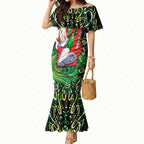 Personalized Melbourne Stars Cricket Mermaid Dress Hippie Psychedelic Pattern Vibrant Mandala Art Style