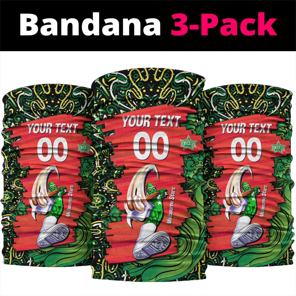 Personalized Melbourne Stars Cricket Neck Gaiter Hippie Psychedelic Pattern Vibrant Mandala Art Style