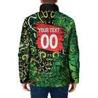 Personalized Melbourne Stars Cricket Padded Jacket Hippie Psychedelic Pattern Vibrant Mandala Art Style