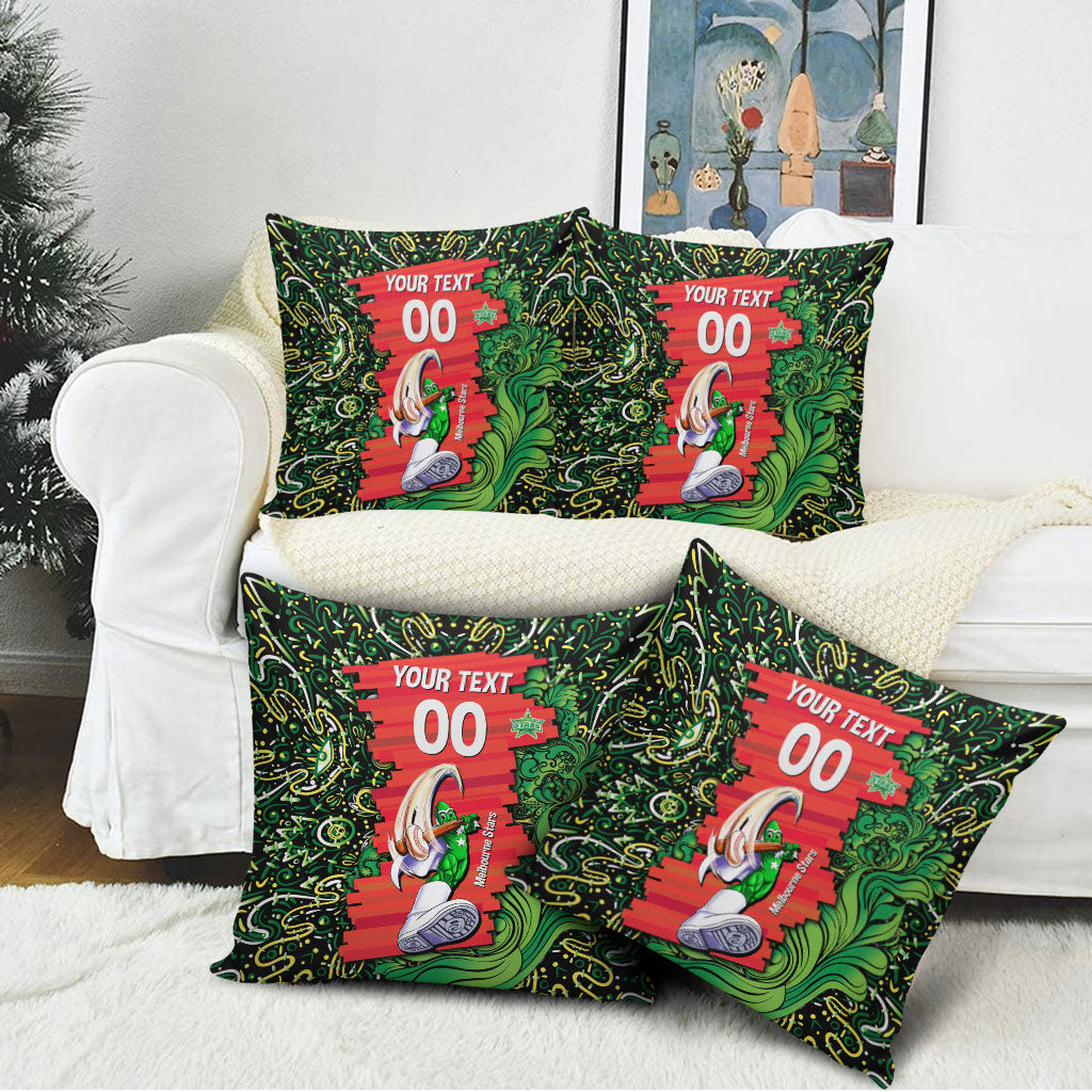 Personalized Melbourne Stars Cricket Pillow Cover Hippie Psychedelic Pattern Vibrant Mandala Art Style