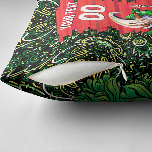 Personalized Melbourne Stars Cricket Pillow Cover Hippie Psychedelic Pattern Vibrant Mandala Art Style
