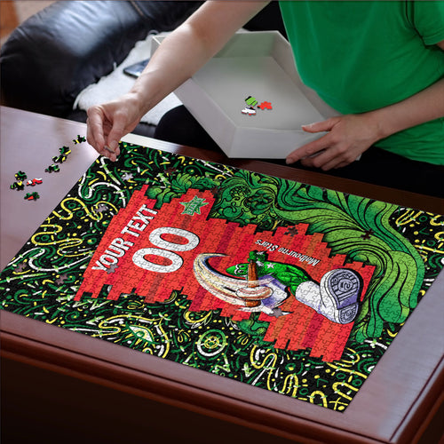 Personalized Melbourne Stars Cricket Puzzle Hippie Psychedelic Pattern Vibrant Mandala Art Style