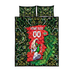 Personalized Melbourne Stars Cricket Quilt Bed Set Hippie Psychedelic Pattern Vibrant Mandala Art Style