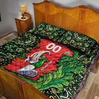 Personalized Melbourne Stars Cricket Quilt Bed Set Hippie Psychedelic Pattern Vibrant Mandala Art Style