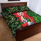 Personalized Melbourne Stars Cricket Quilt Bed Set Hippie Psychedelic Pattern Vibrant Mandala Art Style