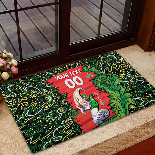 Personalized Melbourne Stars Cricket Rubber Doormat Hippie Psychedelic Pattern Vibrant Mandala Art Style