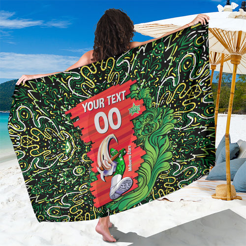 Personalized Melbourne Stars Cricket Sarong Hippie Psychedelic Pattern Vibrant Mandala Art Style