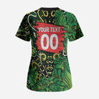 Personalized Melbourne Stars Cricket Scrub Top Hippie Psychedelic Pattern Vibrant Mandala Art Style
