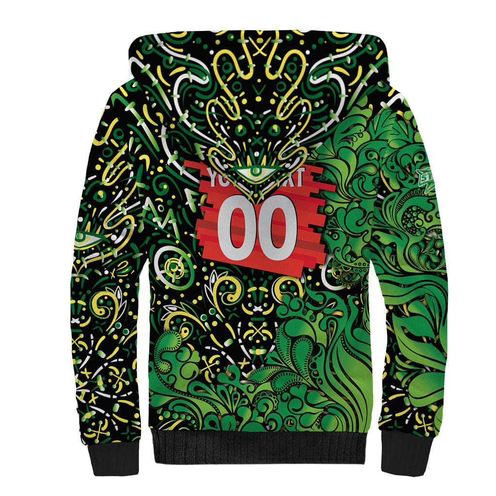 Personalized Melbourne Stars Cricket Sherpa Hoodie Hippie Psychedelic Pattern Vibrant Mandala Art Style