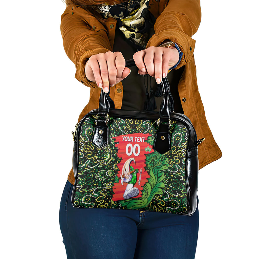 Personalized Melbourne Stars Cricket Shoulder Handbag Hippie Psychedelic Pattern Vibrant Mandala Art Style