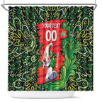 Personalized Melbourne Stars Cricket Shower Curtain Hippie Psychedelic Pattern Vibrant Mandala Art Style