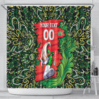Personalized Melbourne Stars Cricket Shower Curtain Hippie Psychedelic Pattern Vibrant Mandala Art Style