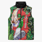 Personalized Melbourne Stars Cricket Sleeveless Puffer Jacket Hippie Psychedelic Pattern Vibrant Mandala Art Style