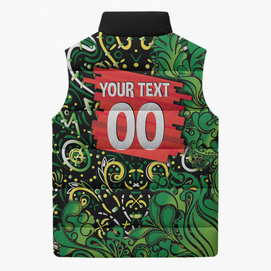 Personalized Melbourne Stars Cricket Sleeveless Puffer Jacket Hippie Psychedelic Pattern Vibrant Mandala Art Style