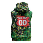 Personalized Melbourne Stars Cricket Sleeveless Zip Hoodie Hippie Psychedelic Pattern Vibrant Mandala Art Style