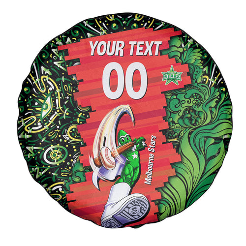 Personalized Melbourne Stars Cricket Spare Tire Cover Hippie Psychedelic Pattern Vibrant Mandala Art Style