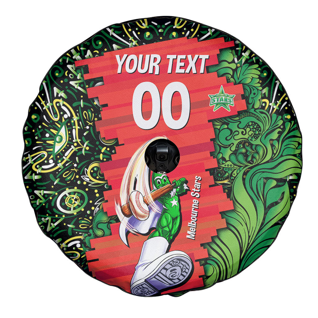 Personalized Melbourne Stars Cricket Spare Tire Cover Hippie Psychedelic Pattern Vibrant Mandala Art Style