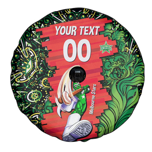 Personalized Melbourne Stars Cricket Spare Tire Cover Hippie Psychedelic Pattern Vibrant Mandala Art Style
