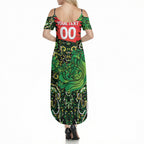 Personalized Melbourne Stars Cricket Summer Maxi Dress Hippie Psychedelic Pattern Vibrant Mandala Art Style